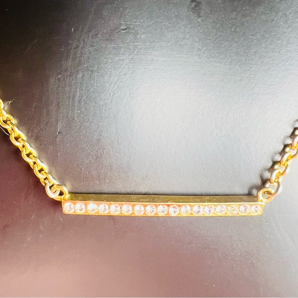 Kate Spade Raise the Bar Pave Gold Plated Linear Earrings with Cubic Zirconia - Picture 9 of 9